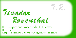 tivadar rosenthal business card